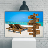 Beach Chair Color Multi-Names Premium Canvas