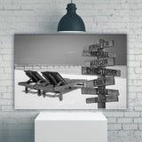 Beach Chair Multi-Names Premium Canvas