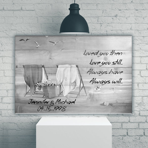 Loved You Then Love You Still Names Premium Canvas