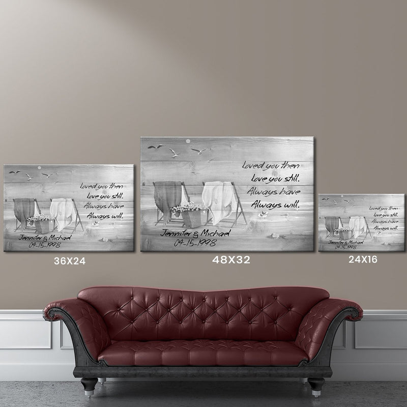 Loved You Then Love You Still Names Premium Canvas