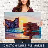 Beach Oil Painting Color Multi-Names Premium Canvas 2
