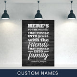 Best Friends Names Premium Canvas