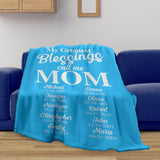 Mom Greatest Blessings Fleece Blanket