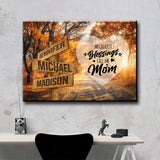 Autumn Road 2 Color - Call Me Mom Multi-Names Premium Canvas