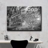 Autumn Road 2 - God Blessed Multi-Names Premium Canvas