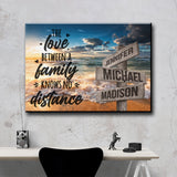 Ocean Sunset Color with Saying 5 Multi-Names Premium Canvas