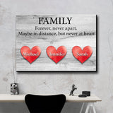 Family Distance Heart Premium Canvas