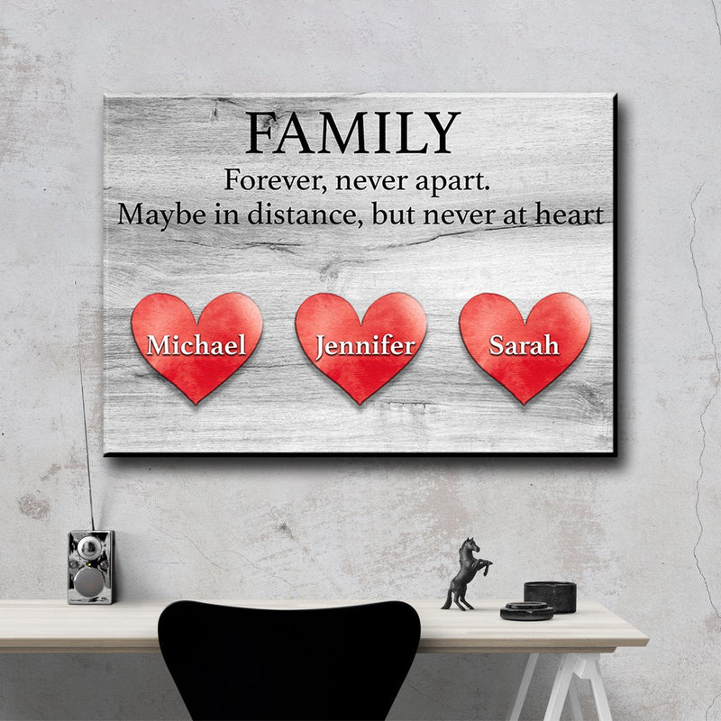 Family Distance Heart Premium Canvas