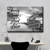 Ocean Dock with Saying 2 Multi-Names Premium Canvas