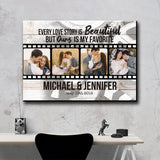 Our Love Story Photos Premium Canvas