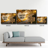 Autumn Road Color - Call Me Mom Multi-Names Premium Canvas