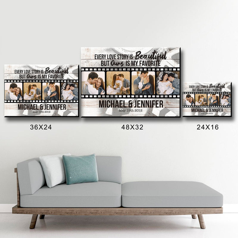 Our Love Story Photos Premium Canvas