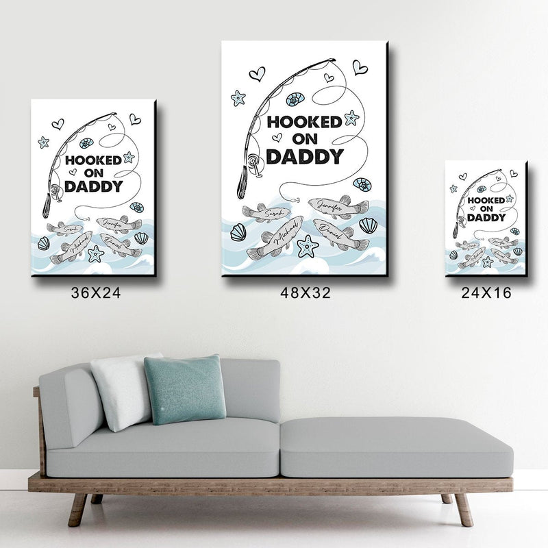 Hooked On Daddy Premium Canvas