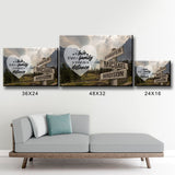 Mountain Range Heart Color Saying 5 Multi-Names Premium Canvas