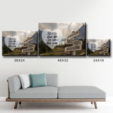 Mountain Range Heart Color Saying 7 Multi-Names Premium Canvas