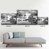 Ocean Dock with Saying 7 Multi-Names Premium Canvas