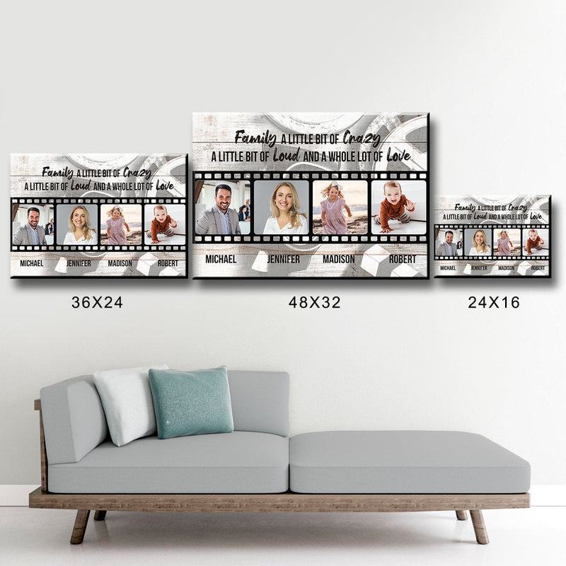 Our Love Story Photos Saying 2 Premium Canvas