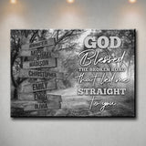 Autumn Road 2 - God Blessed Multi-Names Premium Canvas