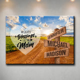 Dirt Road Color - Call Me Mom Multi-Names Premium Canvas