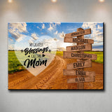 Dirt Road Color - Call Me Mom Multi-Names Premium Canvas
