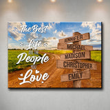Dirt Road Color Saying 3 Multi-Names Premium Canvas
