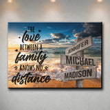 Ocean Sunset Color with Saying 5 Multi-Names Premium Canvas