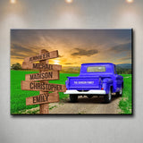 Old Truck Multi-Names Premium Canvas