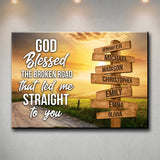 Farm Winding Road Color - God Blessed Multi-Names Premium Canvas