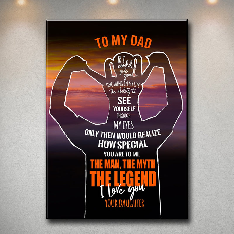 Dad and Daughter Premium Canvas