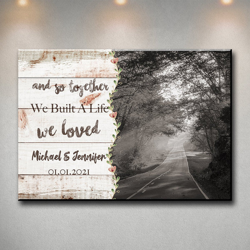 Autumn Road Love You Premium Canvas 2