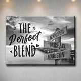 Ocean Dock with Saying 4 Multi-Names Premium Canvas