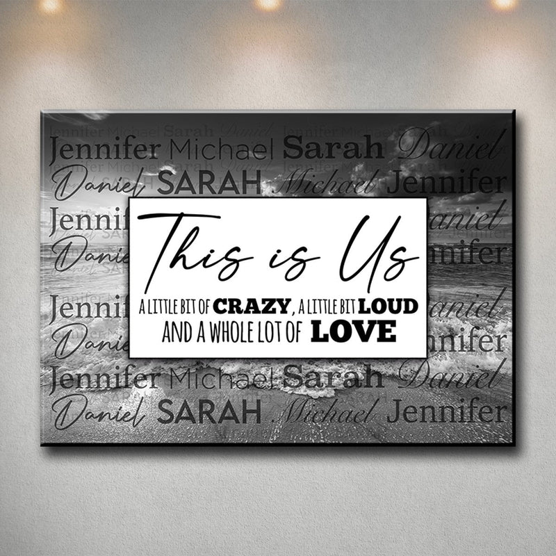 Ocean Sunset This is Us Multi-Names Premium Canvas