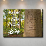 Family Tree Saying 3 Multi-Names Premium Canvas