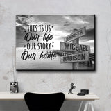 Ocean Dock with Saying 7 Multi-Names Premium Canvas