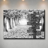 Petal Road Multi-Names Premium Canvas