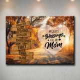 Autumn Road 2 Color - Call Me Mom Multi-Names Premium Canvas
