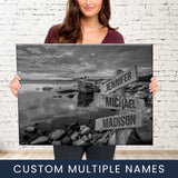 Candy Skies Multi-Names Premium Canvas