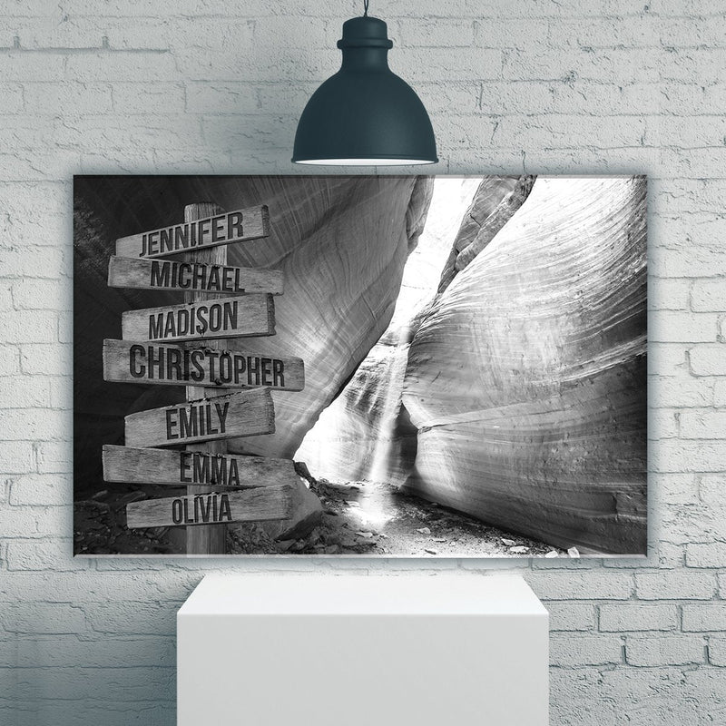 Peekaboo Canyon Multi-Names Premium Canvas