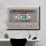 Cassette Tape Names Premium Canvas Gray