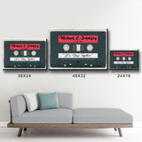 Cassette Tape Names Premium Canvas Black