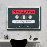 Cassette Tape Names Premium Canvas Black