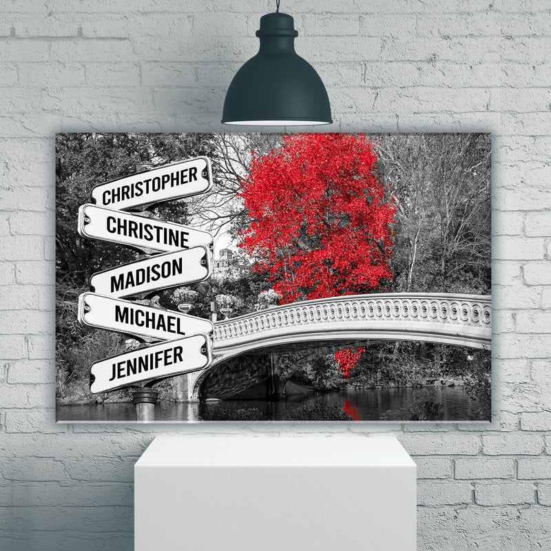 Central Park Multi-Names Premium Canvas