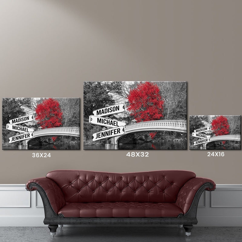 Central Park Multi-Names Premium Canvas