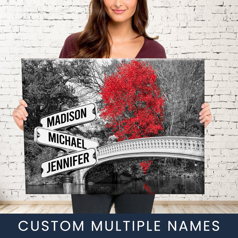 Central Park Multi-Names Premium Canvas