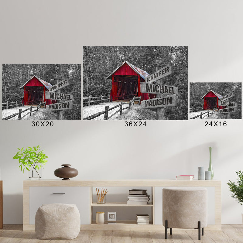 Covered Bridge Multi-Names Poster