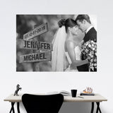 Custom Image Wooden Sign Names Poster