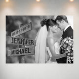 Custom Image Wooden Sign Names Poster