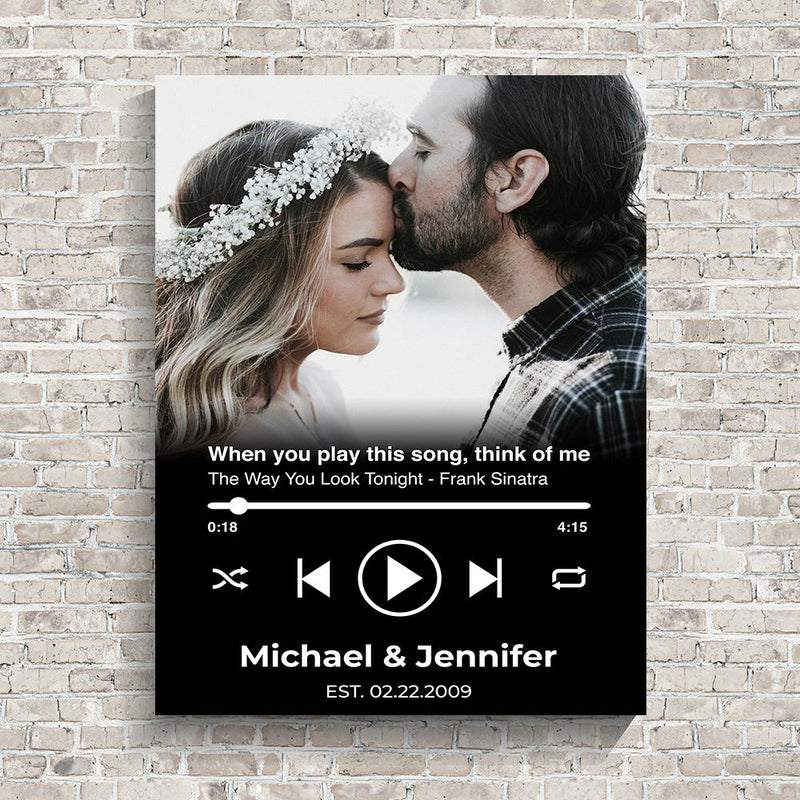 Custom Song Names Premium Canvas Black