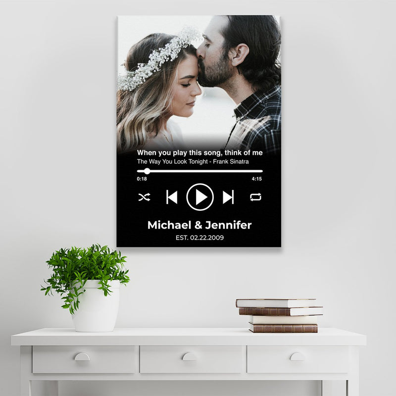 Custom Song Names Premium Canvas Black