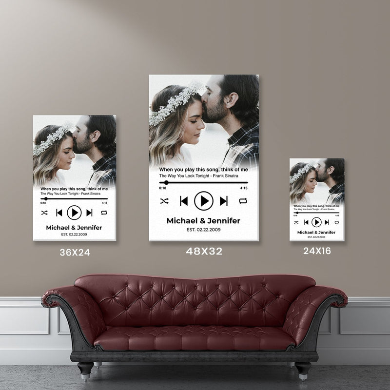 Custom Song Names Premium Canvas White